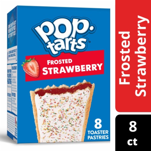 Pop-Tarts Frosted Strawberry Toaster Pastries Perspective: front