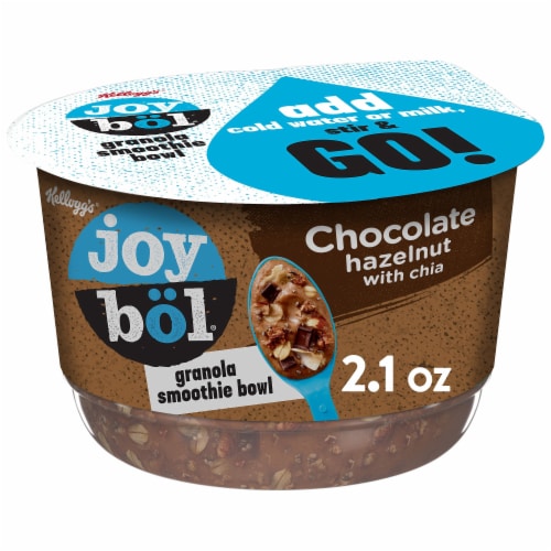 Kellogg's joybol Granola Smoothie Bowl Chocolate Hazelnut with Chia Perspective: front