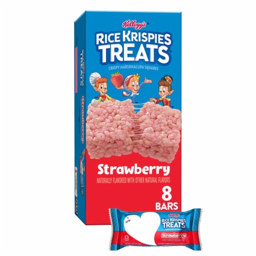 Kellogg's Rice Krispies Treats Strawberry Marshmallow Snack Bars, 6.2 ...