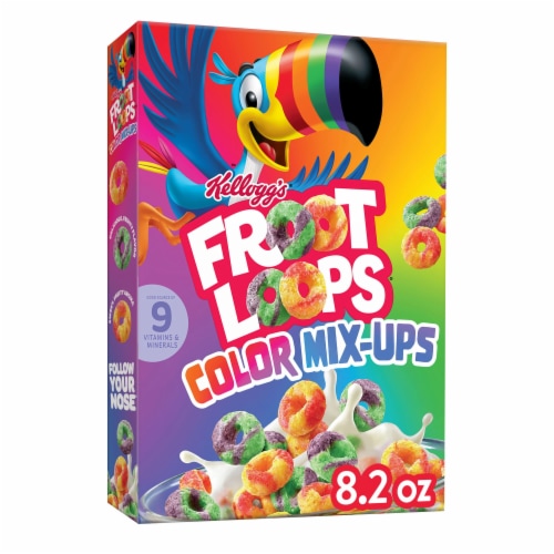 Kellogg's Froot Loops Original Cold Breakfast Cereal Perspective: front