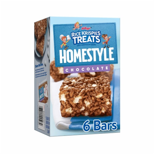 Kellogg S Rice Krispies Treats Homestyle Chocolate Crispy Marshmallow Squares 6 Ct 1 16 Oz Metro Market