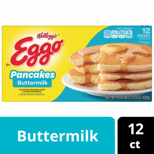 Kellogg's® Eggo® Buttermilk Frozen Pancakes Perspective: front