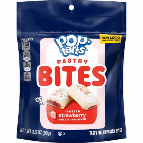 Pop-Tarts Frosted Strawberry Baked Pastry Bites Perspective: front