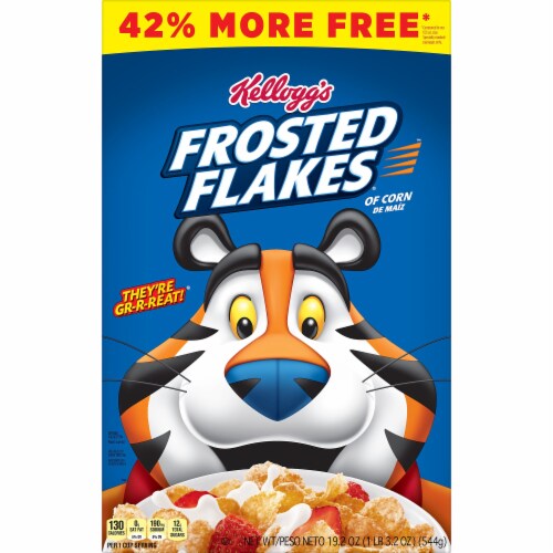 Kellogg's Frosted Flakes Original Cold Breakfast Cereal Perspective: front
