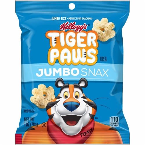 Kellogg's Tiger Paws Jumbo Cereal Snack Perspective: front