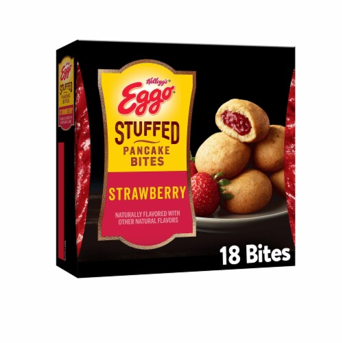 Kellogg's® Eggo® Strawberry Frozen Stuffed Pancake Bites Perspective: front