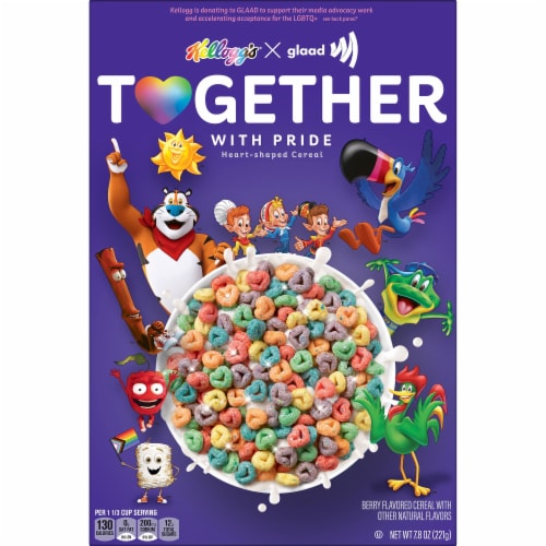Kellogg's GLAAD Together With Pride Berry Cold Breakfast Cereal Perspective: front