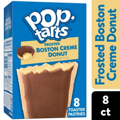 Kellogg's Pop-Tarts Frosted Boston Creme Donut Toaster Pastries Perspective: front