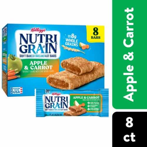 Nutri-Grain Apple and Carrot Soft Baked Breakfast Bars Perspective: front