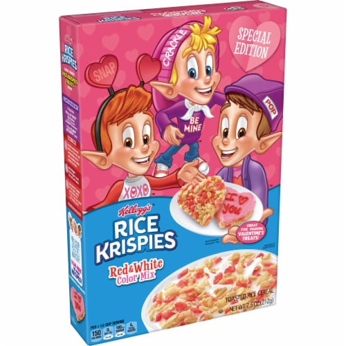 Kellogg's® Rice Krispies Original with Red and White Color Mix Cereal Perspective: front