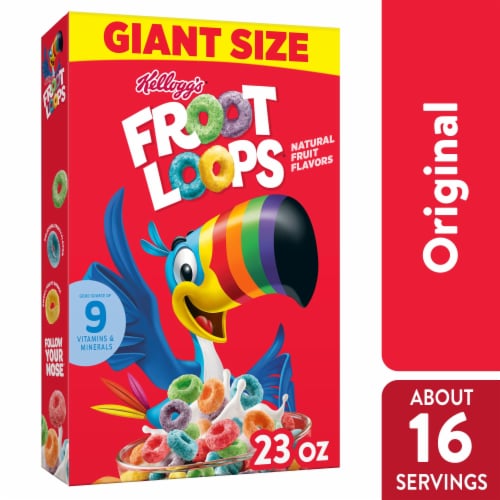 Kellogg's Froot Loops Breakfast Cereal Original Perspective: front