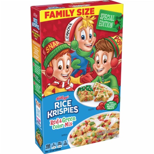 Kellogg's® Rice Krispies Original with Holiday Colors Breakfast Cereal Perspective: front
