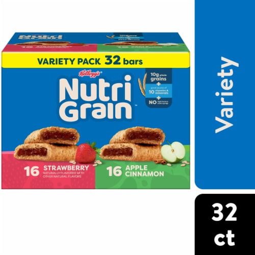 Kellogg's Nutri-Grain Breakfast Bars Variety Pack Perspective: front