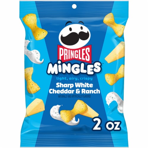 Pringles® Mingles Sharp White Cheddar and Ranch Puffed Snacks Perspective: front