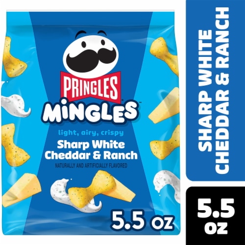 Pringles® Mingles Sharp White Cheddar and Ranch Puffed Snacks Perspective: front
