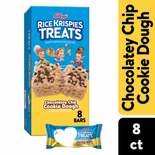 Kellogg's Rice Krispies Treats Squares Chocolate Chip Cookie Dough Perspective: front