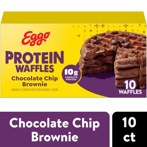 Kellogg's® Eggo® Protein Chocolate Chip Brownie Frozen Waffles Perspective: front