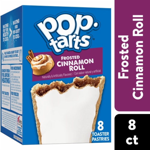 Kellogg's Pop-Tarts Frosted Cinnamon Roll Toaster Pastries Perspective: front
