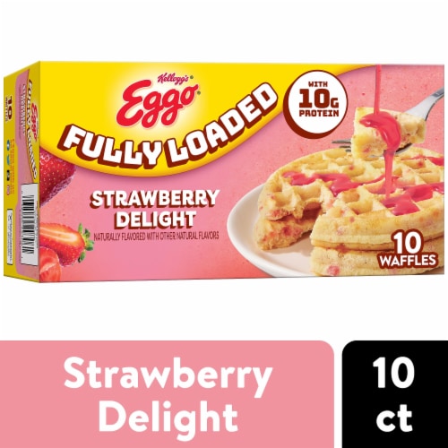 Eggo® Protein Strawberry Delight Frozen Waffles Perspective: front
