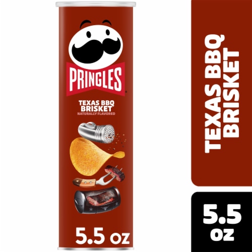 Pringles® Texas BBQ Brisket Potato Chips Crisps Perspective: front