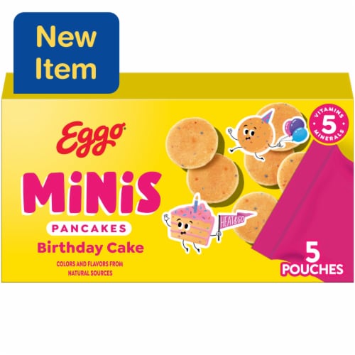 Eggo® Minis Birthday Cake Frozen Pancake Bites Perspective: front