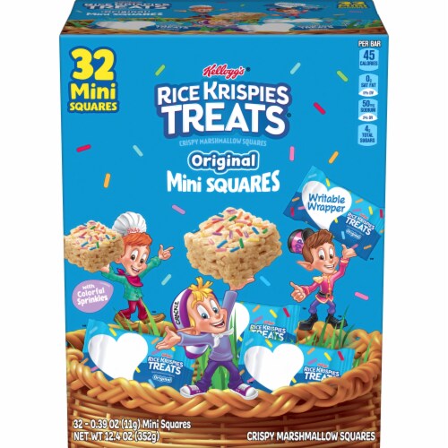 Rice Krispies Treats® Original with Colorful Sprinkles Crispy Mini Marshmallow Squares Perspective: front