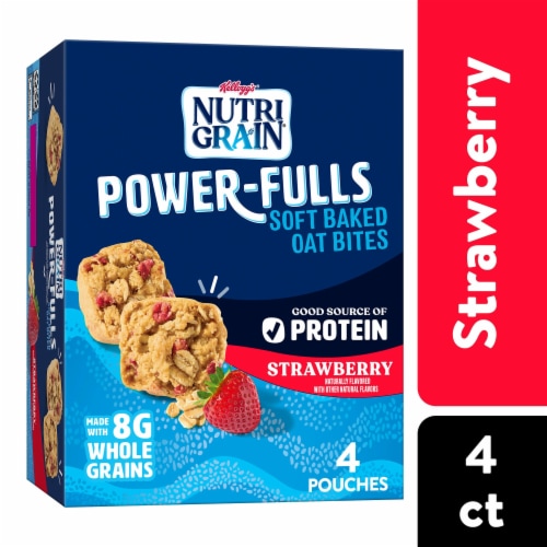Kellogg's Nutri-Grain Power-Fulls Strawberry Oat Bites Perspective: front