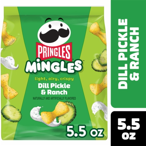 Pringles® Mingles Dill Pickle and Ranch Puffed Snacks Perspective: front