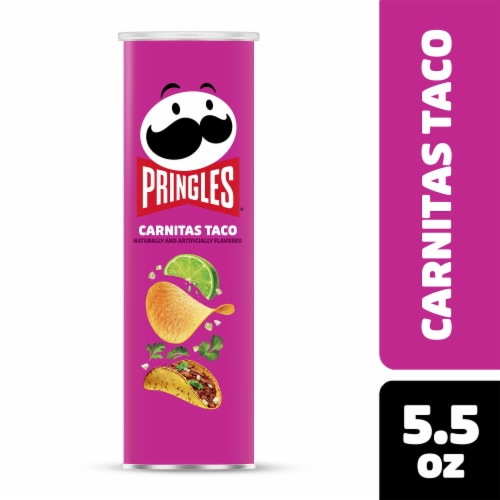 Pringles® Carnitas Taco Potato Crisps Chips Perspective: front