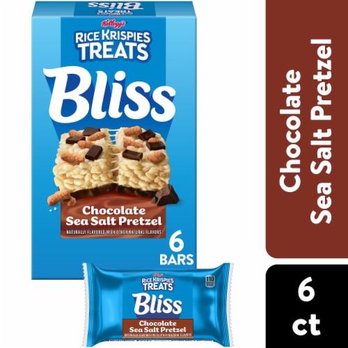Rice Krispies Treats® Bliss Chocolate Sea Salt Pretzel Crispy Marshmallow Squares Perspective: front