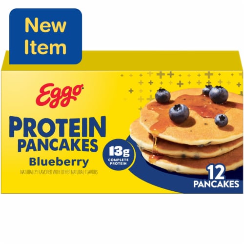 Eggo® Protein Blueberry Frozen Pancakes Perspective: front