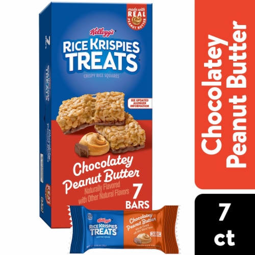 Kellogg's Rice Krispies Treats Chocolatey Peanut Butter Crispy Rice Squares Perspective: front