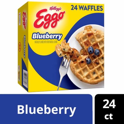 Kellogg's® Eggo® Blueberry Family Pack Frozen Waffles Perspective: front