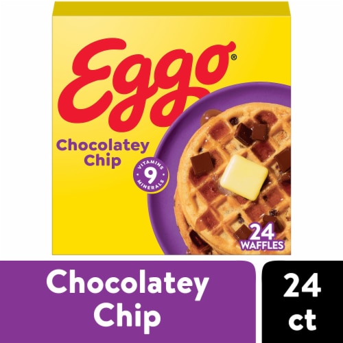 Kellogg's® Eggo® Chocolatey Chip Family Pack Frozen Waffles Perspective: front