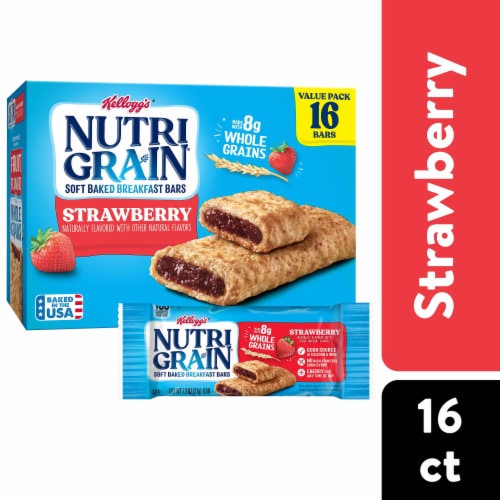 Nutri-Grain Strawberry Soft Baked Breakfast Bars Perspective: front