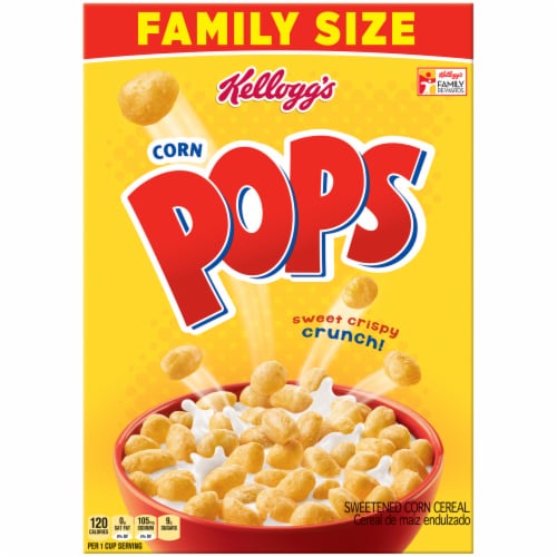 Corn Pops Cereal Family Size Perspective: front
