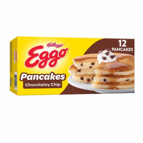 Eggo Chocolatey Chip Frozen Pancakes Perspective: front