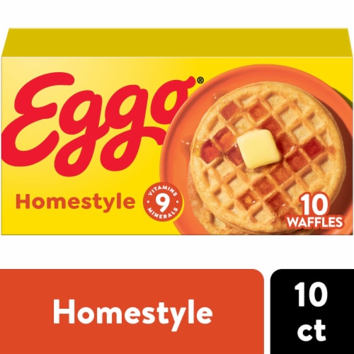 Kellogg's® Eggo® Homestyle Original Frozen Waffles Perspective: front