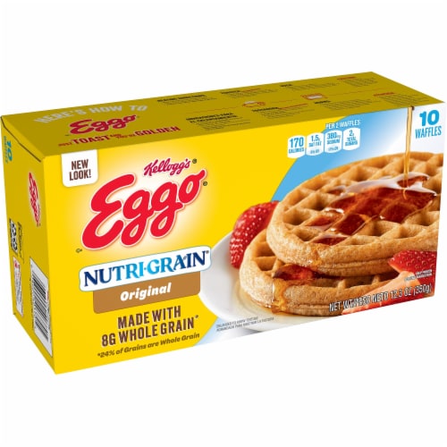 Eggo Nutri-Grain Frozen Waffles Original Perspective: front