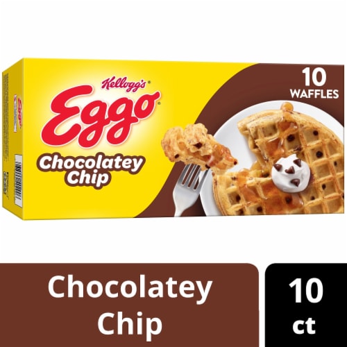 Kellogg's® Eggo® Chocolatey Chip Frozen Waffles Perspective: front