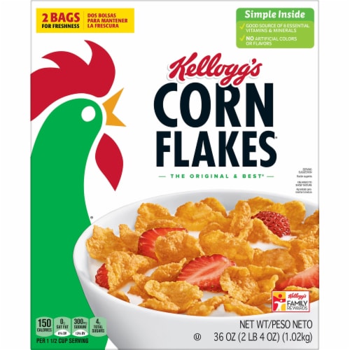Kellogg s Corn Flakes Original Cold Breakfast Cereal 36.0 oz