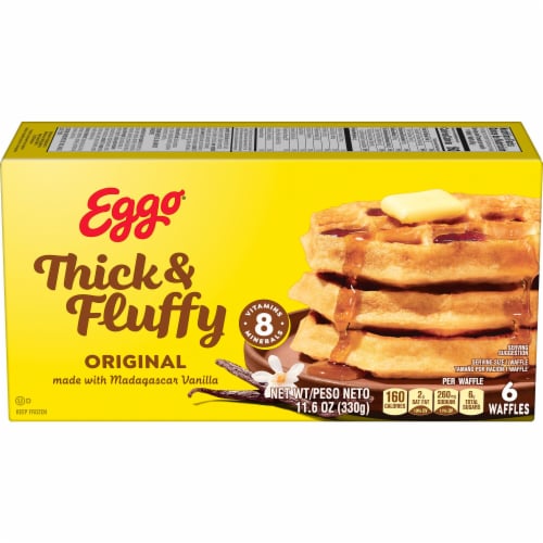 Kellogg's® Eggo® Thick and Fluffy Original Frozen Waffles Perspective: front