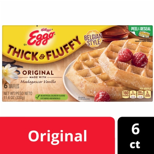 Eggo Thick and Fluffy Original Frozen Waffles Perspective: front