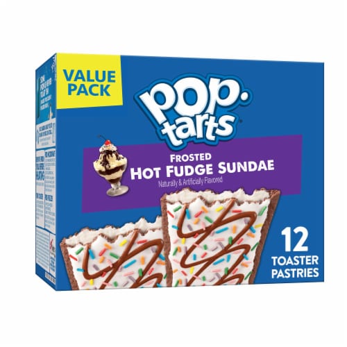 Pop-Tarts Frosted Hot Fudge Sundae Toaster Pastries Perspective: front