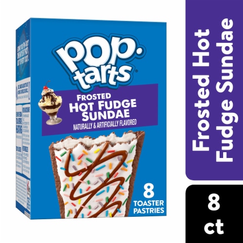 Pop-Tarts Frosted Hot Fudge Sundae Toaster Pastries Perspective: front