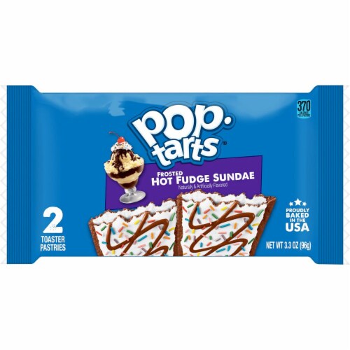 Kellogg's Pop-Tarts Frosted Hot Fudge Sundae Toaster Pastries Perspective: front