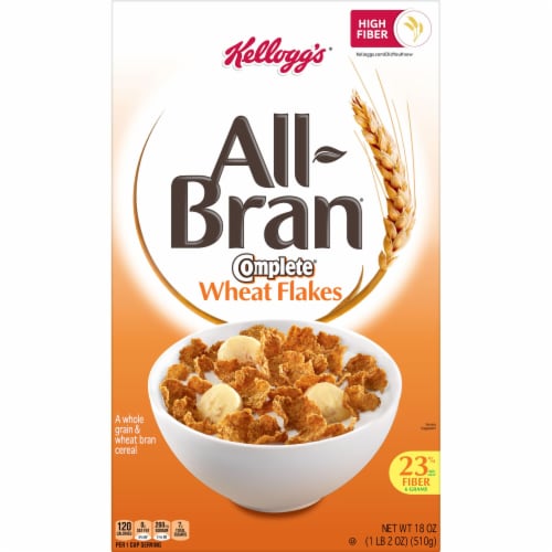 Kellogg's® All-Bran Complete Wheat Flakes Cereal Perspective: front