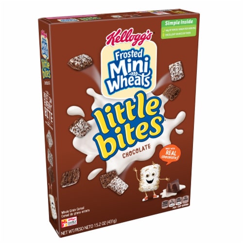 Kellogg's® Frosted Mini-Wheats Little Bites Chocolate Cereal Perspective: front