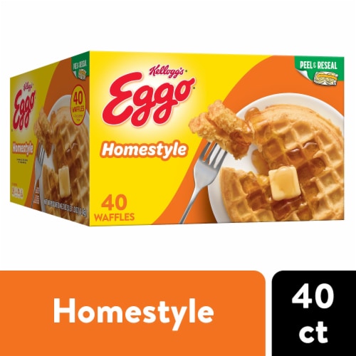 Kellogg's® Eggo® Homestyle Easy Breakfast Frozen Waffles Perspective: front