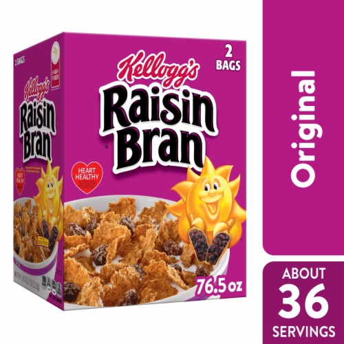 Kellogg's Raisin Bran Original Breakfast Cereal Perspective: front